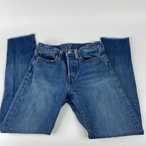 Levi's wedgie icon fit size 24 raw hem medium wash